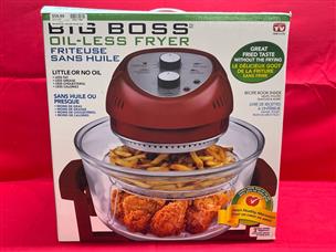 Big Boss - Oil-less Air Fryer, 16 Quart, 1300W, Easy Operation with Built  in timer - Black 